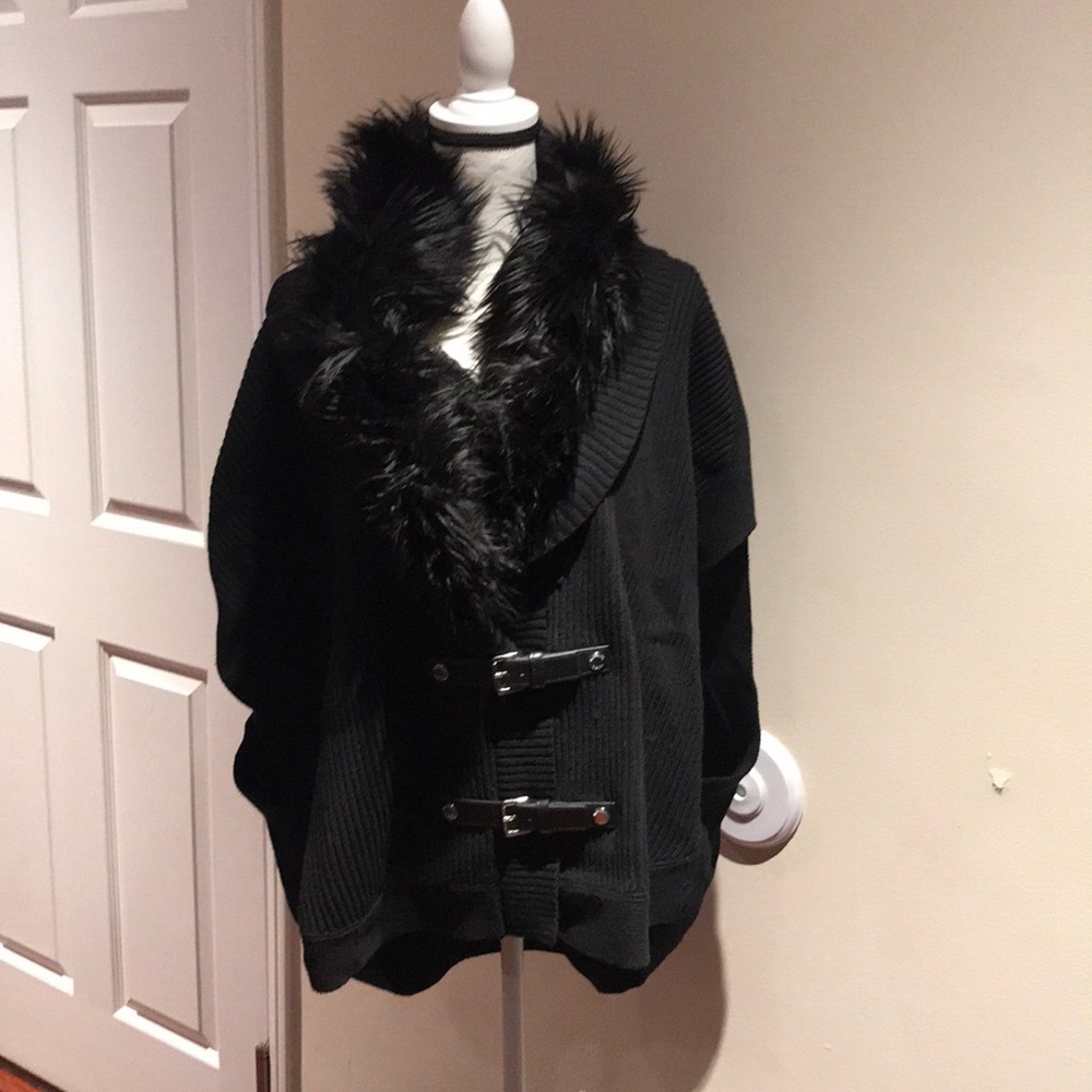 Michael Kors cardigan with fur